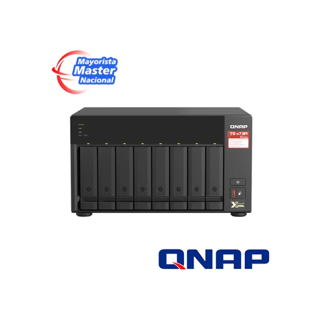 QNAP TS-873A NAS Tower Ryzen Embedded V1500B 8 GB DDR4 0 TB QNAP Turbo System Antracita