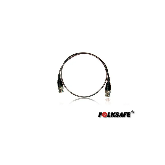 CABLE DE VIDEO BNC60 FOLKSAFE, COAXIAL DELGADO COLOR NEGRO, COMPATIBLE CON TECNOLOGIAS ANALOGAS Y HD, 60CM DE LARGO CON CONECTORES BNC DE MACHO A MACHO, IDEAL PARA CONECTAR DVR A CAMARA image 2
