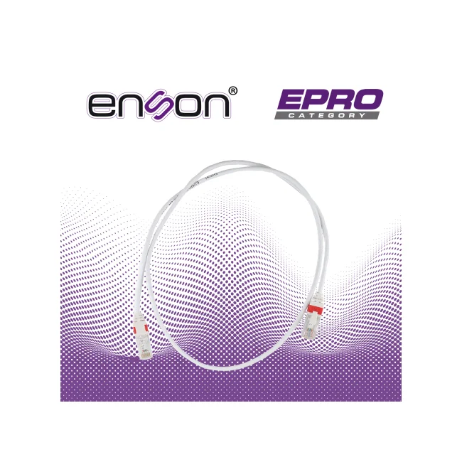 PATCHCORD UTP CAT6A ENSON P6A009WH FORRO PVC BLANCO 4 PARES CALIBRE CONDUCTOR 26 AWG USO INTERIOR LONGITUD 3 PIES 90 CENTIMETROS