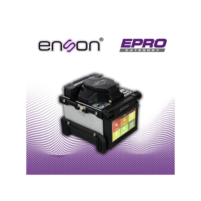 FUSIONADORA DE FIBRA OPTICA ENSON ENS-FS98 PARA FIBRA MONO MODO Y MULTIMODO EMPALME EN 8 SEGUNDOS PANTALLA LCD A COLOR 4.3 PULGADAS