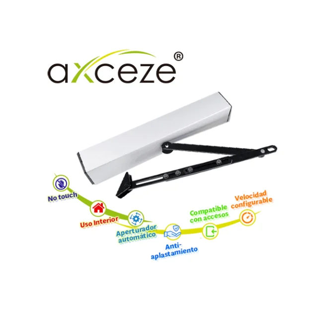 Axceze AX-PUSHBAR muelle para puertas Universal Cierre de puerta montado sobre la superficie (brazo normal) Negro image 3