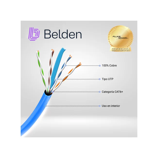 Belden 2412 006A1000 cable de red Azul 305 m Cat6 U/UTP (UTP) image 6