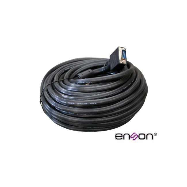 CABLE DE VIDEO VGA ENSON ENS-VGACB2 20MT MACHO-MACHO RECOMENDADO PARA SISTEMAS DE VIDEO VIGILANCIA