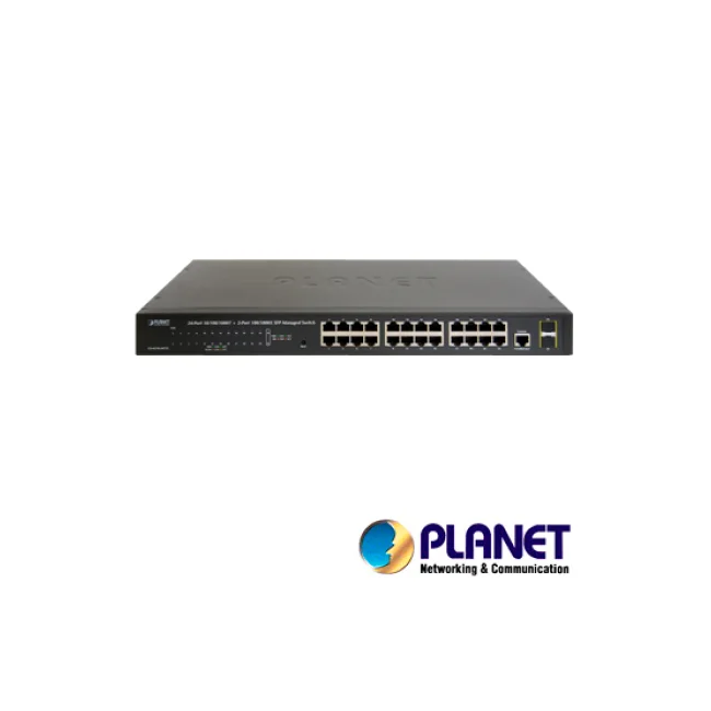 PLANET GS-4210-24T2S dispositivo de redes Gestionado L2 Gigabit Ethernet (10/100/1000) 1U Azul image 2