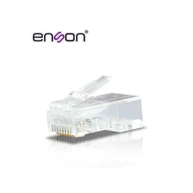CONECTOR RJ45 PARA CABLE UTP CAT6 ENSON RJ45-CAT6 DE 8 PINES, VELOCIDAD DE HASTA 1000MBPS