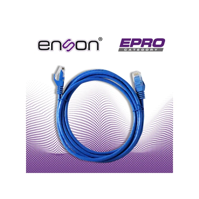 PATCHCORD UTP ENSON P6A021L CAT6A 210CM AZUL SERIE EPRO 100-II 100 POR CIENTO COBRE PARA MEJOR IDENTIFICACION DE SOLUCIONES EN RACKS Y GABINETES