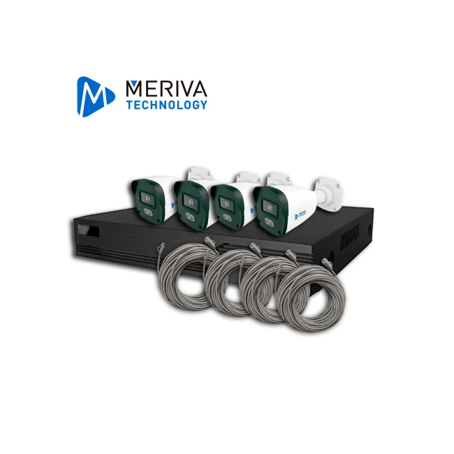 KIT DE VIDEOVIGILANCIA IP MERIVA TECHNOLOGY MKIP2MP-4B-4P 4 CÁMARAS BULLET IP MOB-203D DE 2MP LUZ DUAL CON MICROFONO INTEGRADO MIA 2.0 VIDEO ESTRUCTURADO - NVR MNVR-1744-4P CON POE INTEGRADO 4 CANALES / MIA 2.0 / LPR / ALMACENAMIENTO HASTA 10TB - 4 PATCH CORD CAT6 **NO INCLUYE HDD**SIN CAJA** image 2