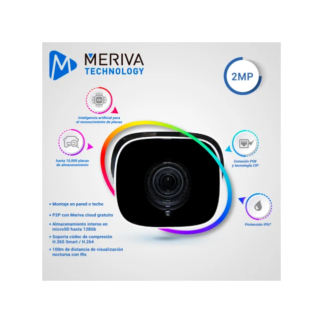 Meriva Technology MAPR-200 cámara de vigilancia Bala Cámara de seguridad IP Interior y exterior 1920 x 1080 Pixeles Techo/pared image 6