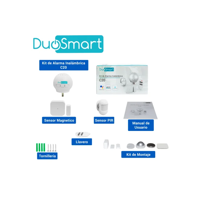 DuoSmart C20 sistema de alarma de seguridad Wifi Blanco image 11