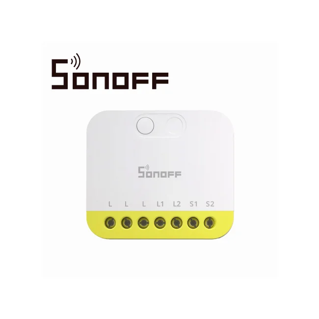 MINI INTERRUPTOR INALAMBRICO SONOFF MINI-ZB2GS-L / ZIGBEE 3.0 / CON 2 CANALES INDEPENDIENTES / NO NECESITA NEUTRO / CARGA  TOTAL DE 12 AMPERE / NECESITA HUB ZIGBEE