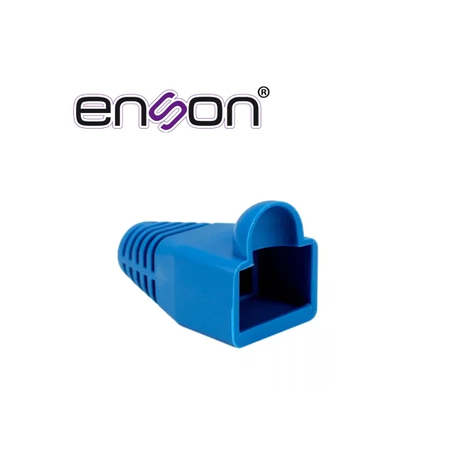 BOTA PLASTICA AZUL ENSON CAPUCHON PARA PROTECCION DE PLUG RJ45 PARA CABLE DE 6MM