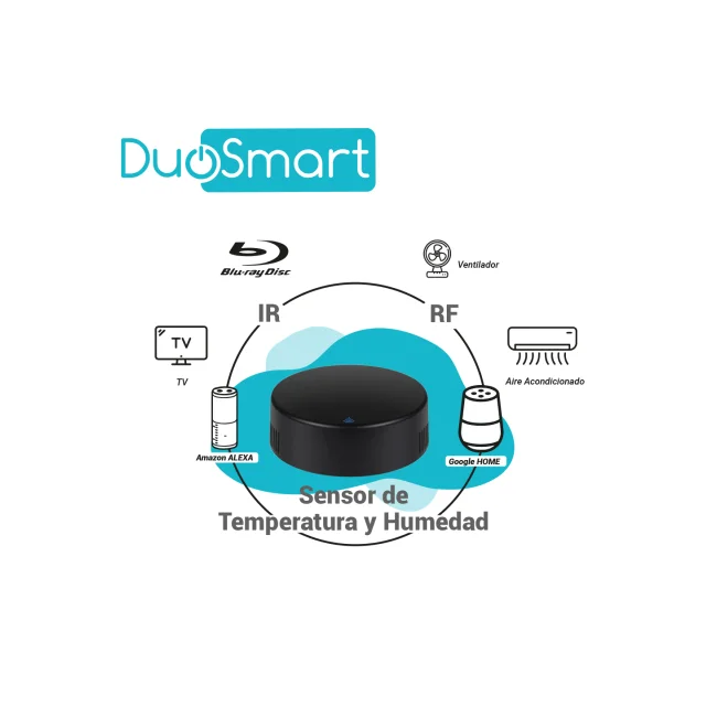 MODULO IR + SENSOR DE TEMPERATURA Y HUMEDAD WIFI 2.4GHZ DUOSMART L30 CONTROLA EQUIPOS QUE USEN CONTROL REMOTO INFRARROJO CON MONITOREO DE TEMPERATURA Y HUMEDAD AMBIENTAL COMPATIBLE CON APP DUOSMART image 5
