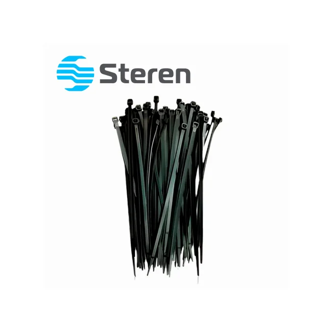 CINCHOS STEREN TY25 BOLSA CON 100 PZS C/U PERMITEN SUJETAR Y ORGANIZAR CABLES DE MANERA PERMANENTE EN INTERIORES Y EXTERIORES