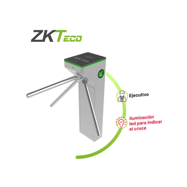 ZKTeco MTS1000 torniquete para control de acceso Acero inoxidable Torniquete óptico de brazo articulado image 4