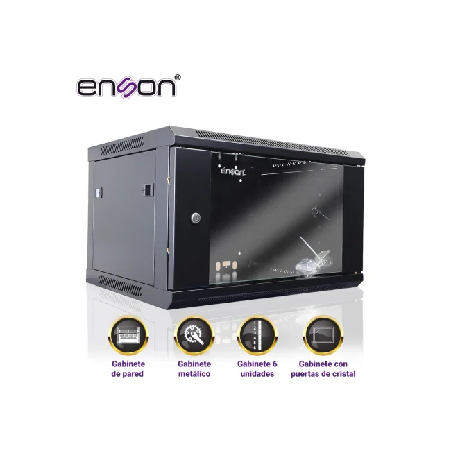 Enson ENS-RKGB6U armario rack 6U Rack o bastidor independiente Negro image 4