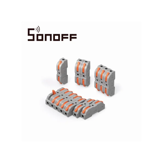 CONECTORES DE EMPALME  RAPIDO SONOFF D1-1 / JUEGO  DE  34 CONECTORES  RAPIDOS  / COMPATIBLE  CON  CABLES  AWG20-12 / FACIL Y RAPIDA  CONECCION / AGRUPABLES/ SOPORTA HASTA 32AMP