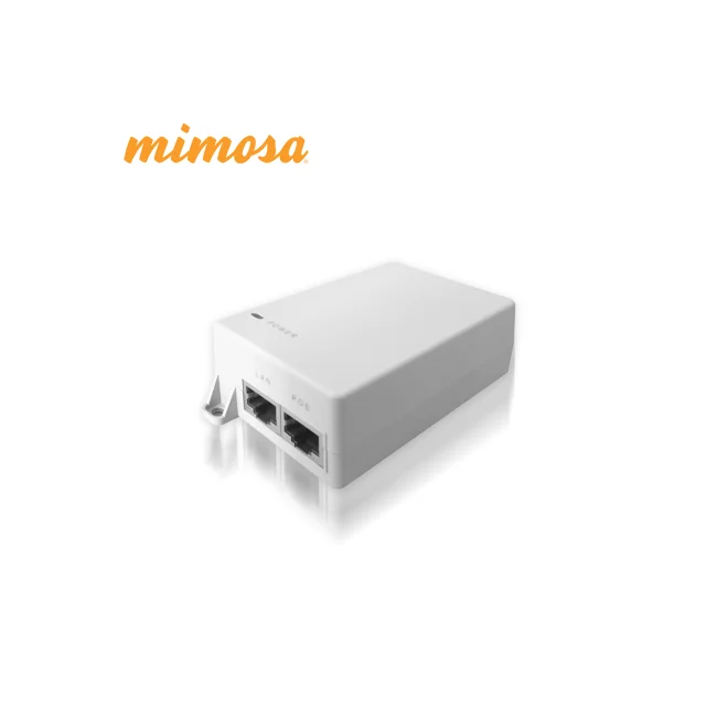 INYECTOR POE GIGABIT MIMOSA 24V 12W PARA RADIOS C5C-EF, C5X-IP67 Y A5X-EF (NO INCLUYE CABLE DE CORRIENTE) (3 MESES DE GARANTIA)