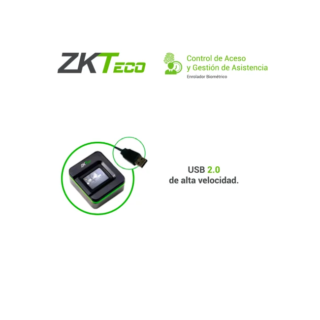 ZKTECO SLK20R - Enrolador de Huella Digital por USB / SILK ID / Conexión de Alta Velocidad USB 2.0 image 6