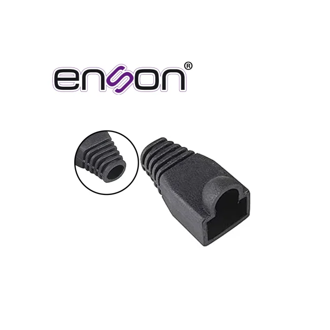 BOTA PLASTICA NEGRA ENSON CAPUCHON PARA PROTECCION DE PLUG RJ45 PARA CABLE DE 6MM