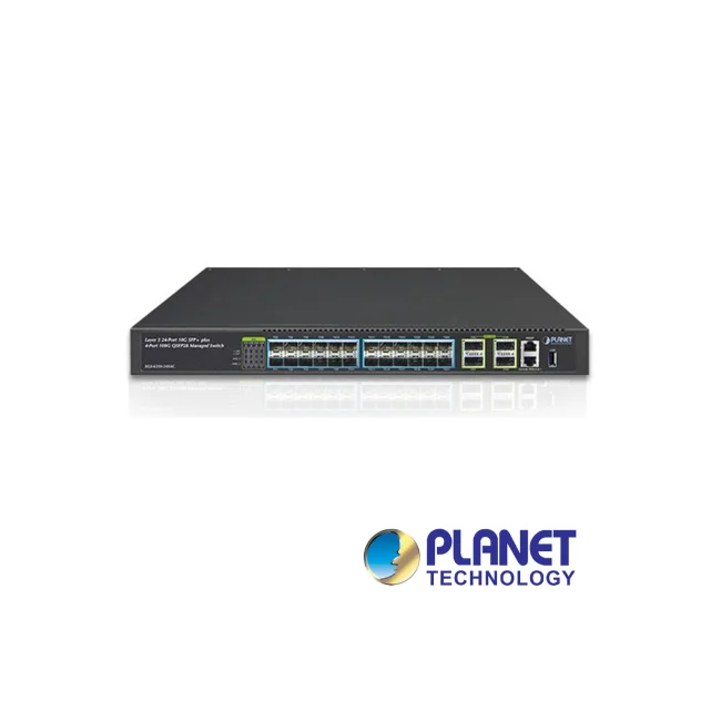 PLANET XGS-6350-24X4C dispositivo de redes Gestionado L3 1U Negro image 2