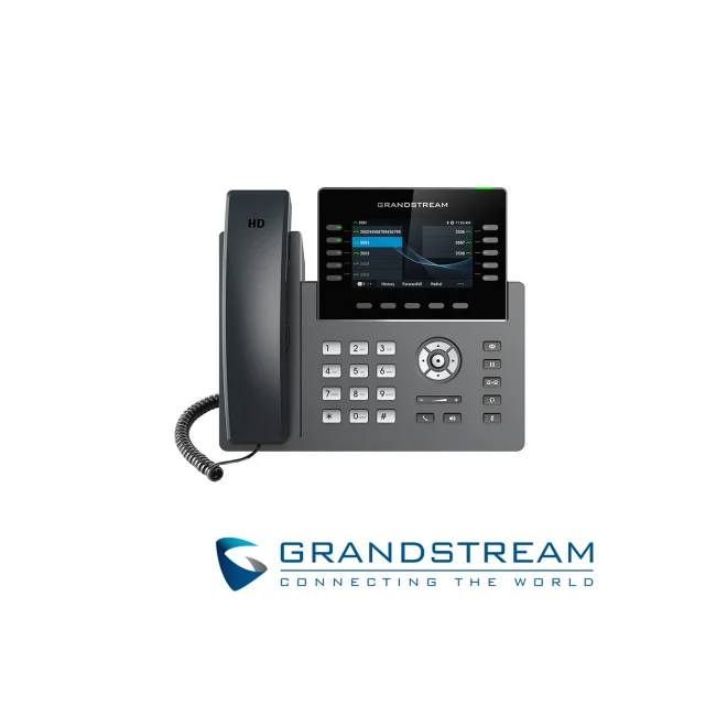 Teléfono IP grado operador de 10 líneas con 5 cuentas SIP, WiFi, Dos pantallas LCD, Bluetooth,  GDMS, Gigabit con Poe image 6