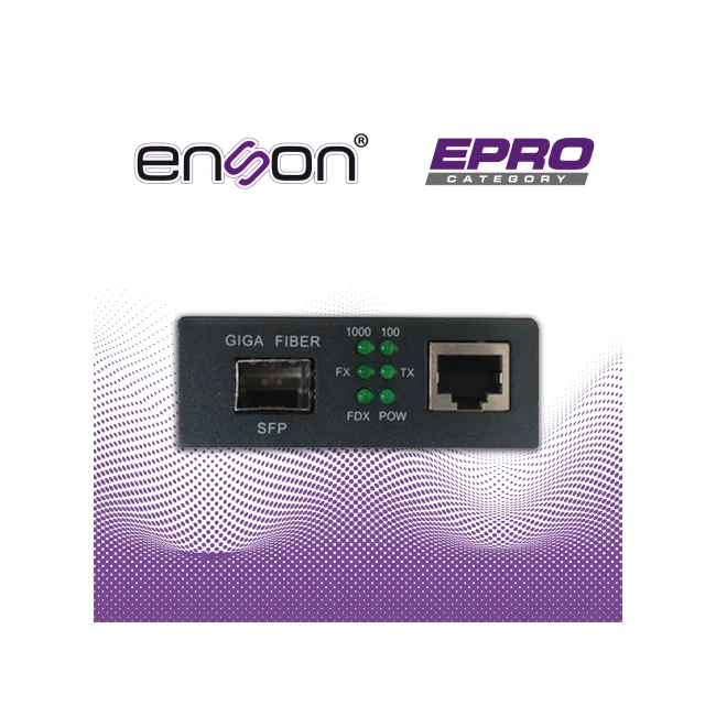 Enson ENS-MC100SFP convertidor de red 1000 Mbit/s 1550 nm Multimodo, Modo único Negro image 9