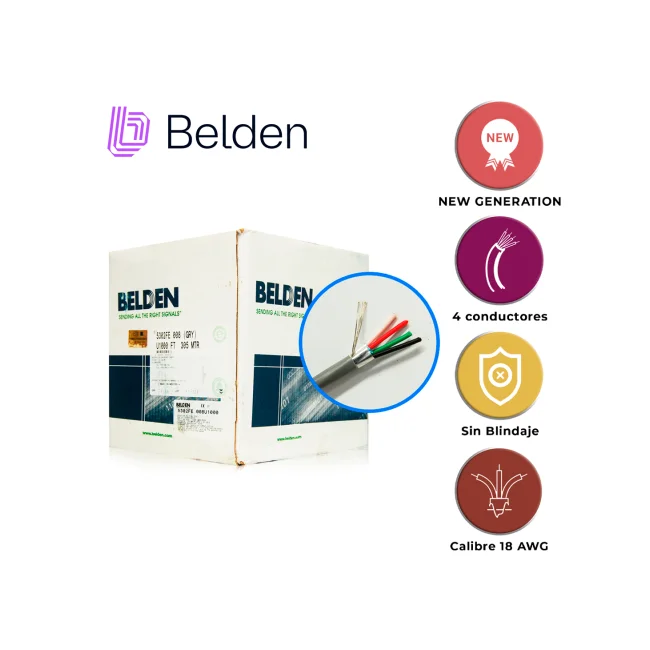 Belden 5302fe 008u1000 cable de audio 305 m Gris image 8