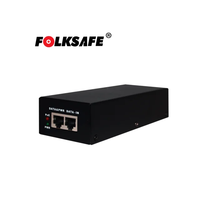 INYECTOR POE FOLKSAFE FS-53D1300 / GIGABIT  / 802.3BT / 70 WATTS / ENTRADA DE VOLTAJE 100-240VAC / SALIDA DE VOLTAJE 53VDC, 1.3A