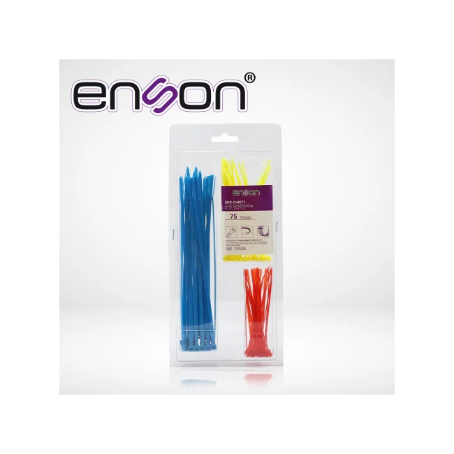 KIT DE CINCHOS DE NYLON DE 75 PIEZAS ENS-CHKIT1 INCLUYE CINCHOS DE 100 120 Y 200MM