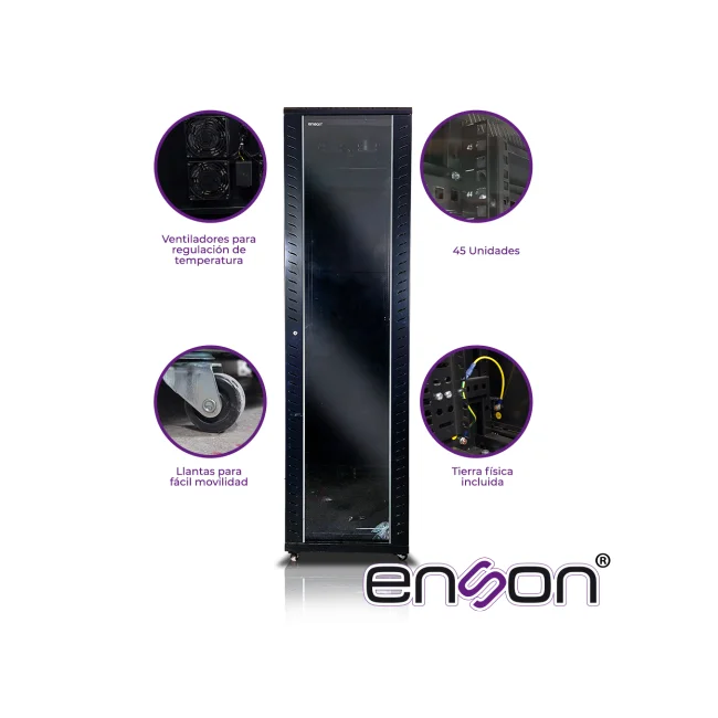 Enson ENS-RKGB45U4 armario rack Rack o bastidor independiente Negro image 6