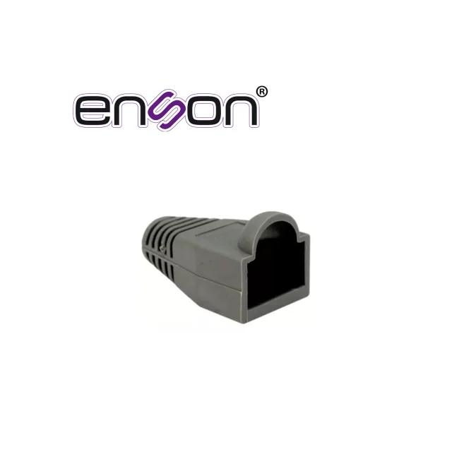 BOTA PLASTICA GRIS ENSON CAPUCHON PARA PROTECCION DE PLUG RJ45 PARA CABLE DE 6MM