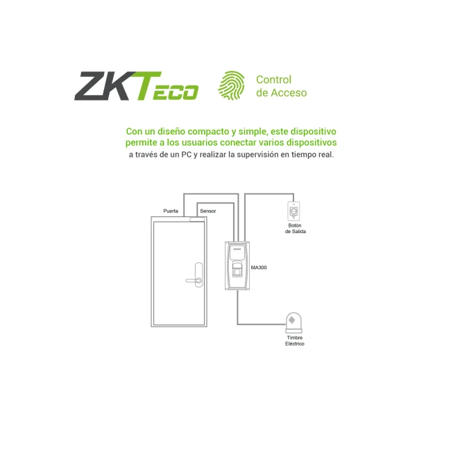 ZKSoftware MA300 lector de control de acceso Plata image 10
