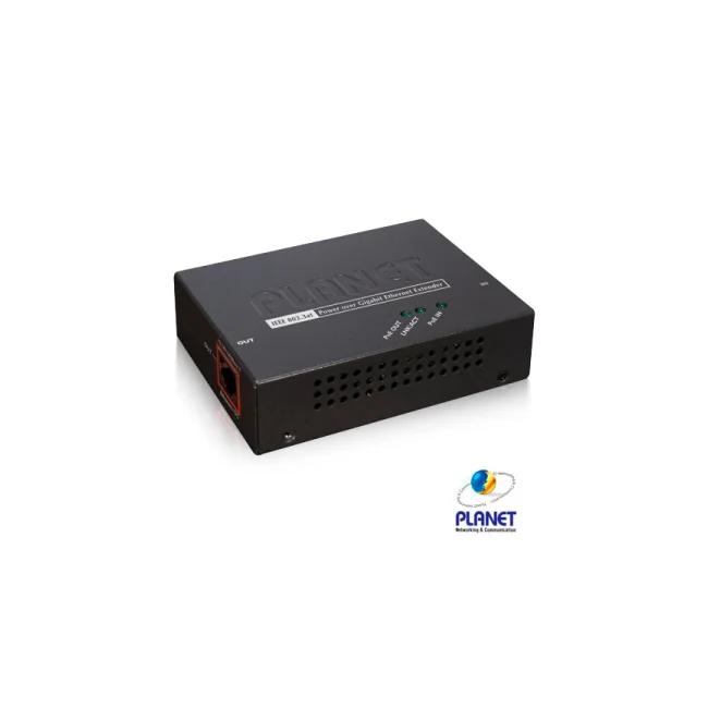 PLANET POE-E201 extensor de red Transmisor y receptor de red Azul