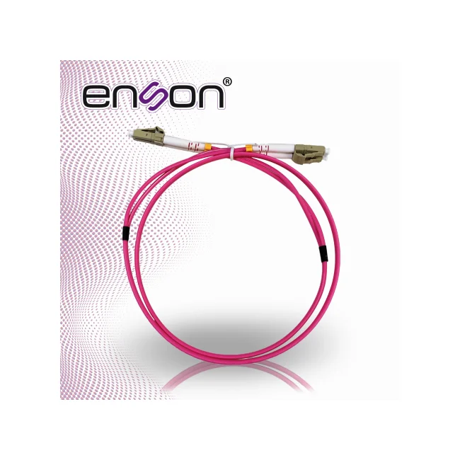 JUMPER DE FIBRA OPTICA ENSON ENS-JUMP090MM4 FORRO DE PVC TIPO DE FIBRA MULTIMODO OM4 50/125 MICRAS CONECTORES LC DUPLEX - LC DUPLEX LONGITUD 3 PIE - 90 CMS
