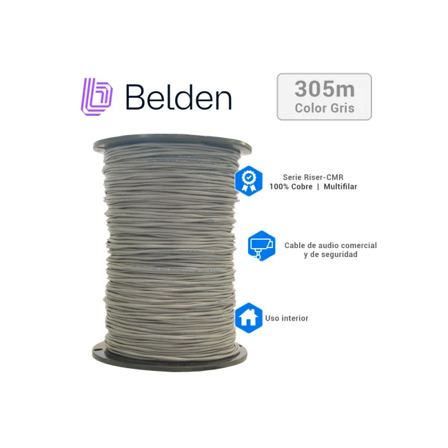 Belden 5500UE cable de audio 305 m Gris image 5