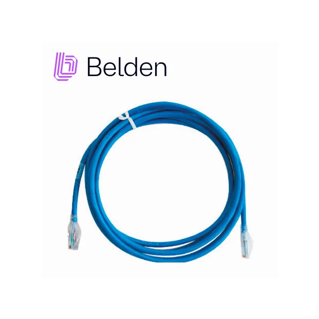 PATCH CORD TRACEABLE UTP CAT6A BELDEN CAT1106002/ INTERIOR / AZUL/ 4 PARES / 24 AWG / FORRO PVC / CMR / 2 PIES 0.6 METROS