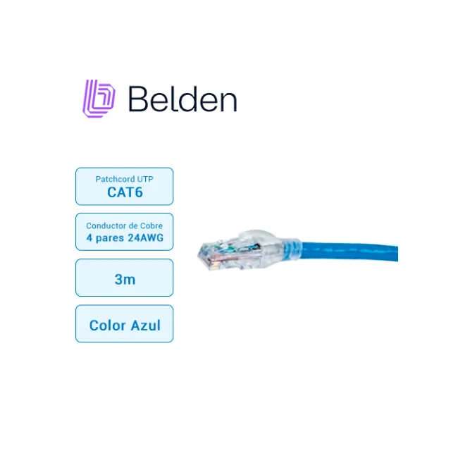 Belden Cat 6 - 3m cable de red Azul Cat6 image 6