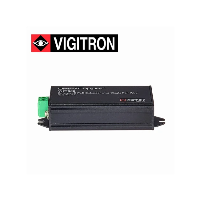 TRANSMISOR ETHERNET  PAR UNICO Y POE 914 METROS VIGITRON MODELO VI2700 / 1 PUERTO / UTP / POE AF AT  /36W / REQUIERE FUENTE POE O FUENTE ADICIONAL DE 48 -57 V