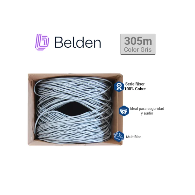Belden 5100UE 008U1000 cable de audio 304.8 m Gris image 4