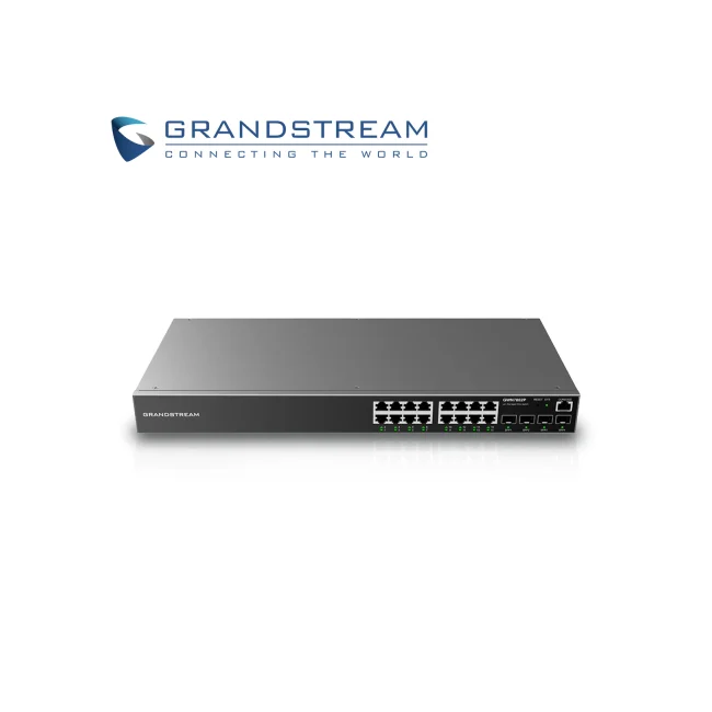 Grandstream Networks GWN7802P dispositivo de redes Gestionado L2+ Gigabit Ethernet (10/100/1000) Energía sobre Ethernet (PoE) 2U Negro image 2