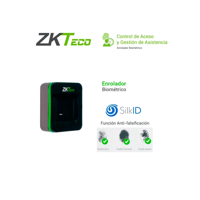 ZKTECO SLK20R - Enrolador de Huella Digital por USB / SILK ID / Conexión de Alta Velocidad USB 2.0 image 5