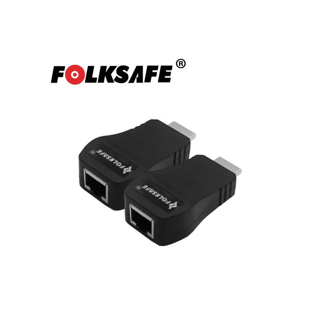 FOLKSAFE FS-HD2000E extensor de audio/video Transmisor y receptor AV Negro image 4