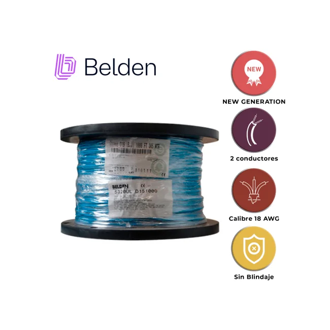 Belden 5320UL D151000 cable de audio 305 m Azul