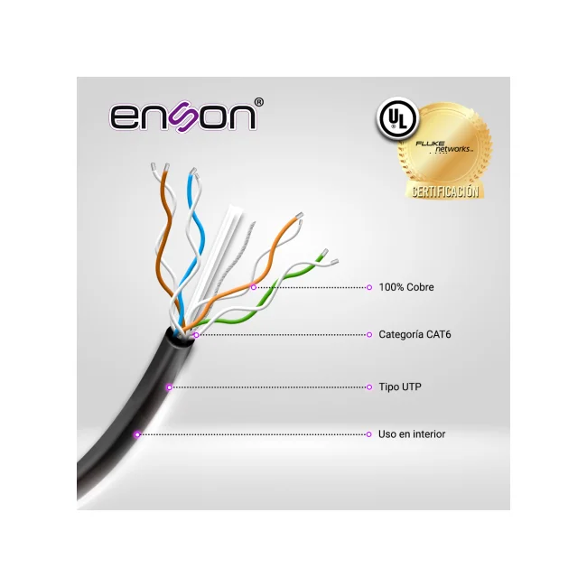 Enson EPRO-CAT6 cable de red Gris 305 m U/UTP (UTP) image 6