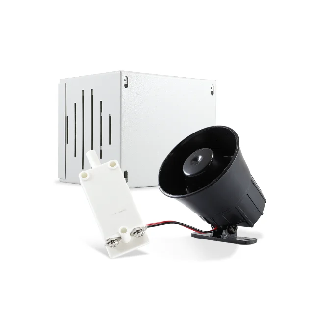 KIT SIRENA DE 15W PARA EXTERIOR INCLUYE SIRENA 15W SRE108 + GABINETE METÁLICO PARA EXTERIOR + TAMPER