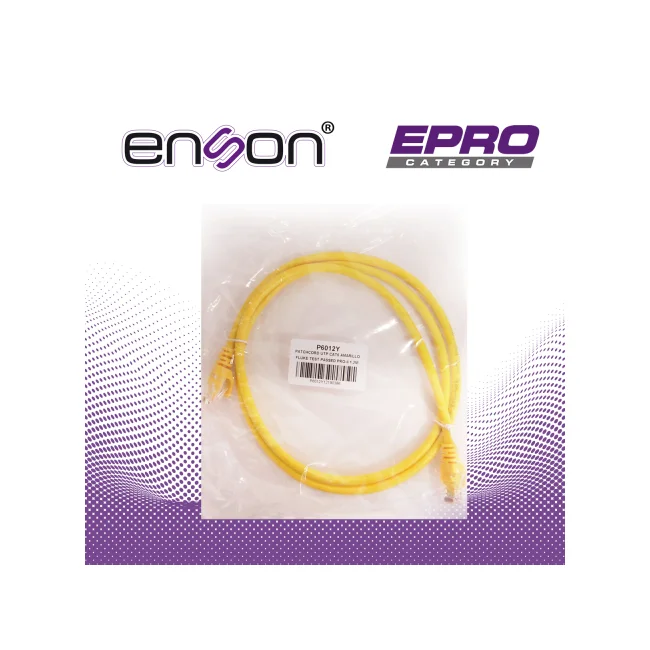 Enson P6012Y cable de red Amarillo 1.2 m Cat6 U/UTP (UTP) image 11