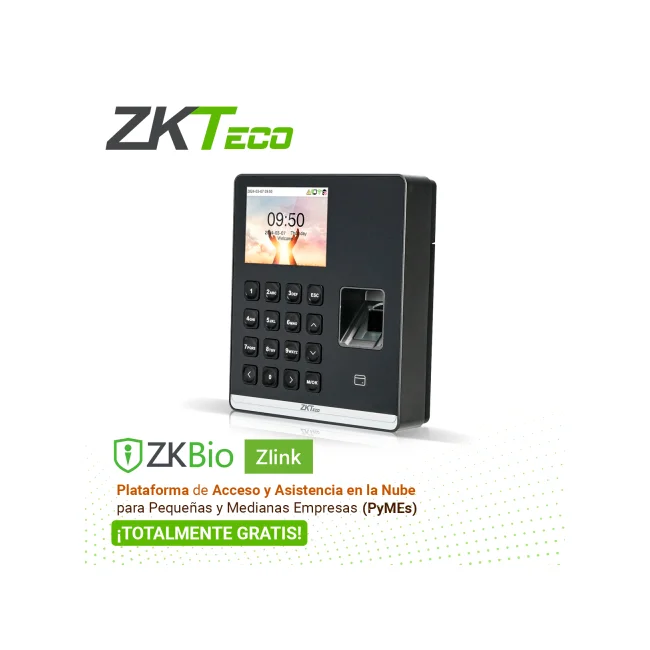 ZKTECO M1 - Control de Asistencia con Huella Digital BioID+ (500), Tarjeta de Proximidad 125 kHz (500), Contraseña (500), 100,000 Eventos y Conexión Wi-Fi (Compatible con BioTime Cloud)