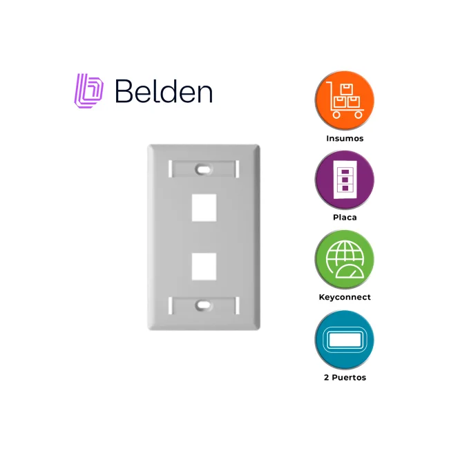 Belden AX102655 placa de pared o cubierta de interruptor Blanco image 4