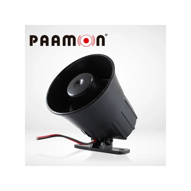 MINI SIRENA PAAMON 15 WATTS PM-SRE108, 1 TONO, USO PARA INTERIOR Y EXTERIOR, MATERIAL PLASTICO ABS, NIVEL DE SONIDO 110DB, VOLTAJE DE OPERACION DE 9-15VDC, COMPATIBLE CON CUALQUIER SISTEMA DE ALARMA.