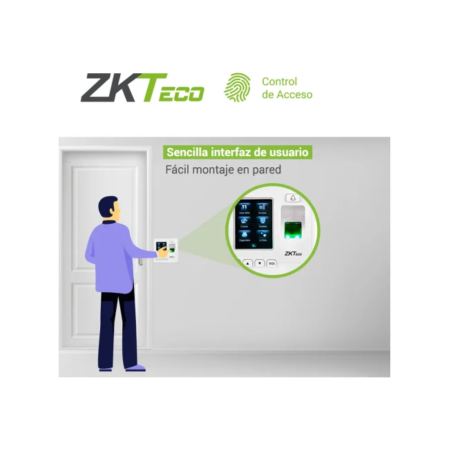 CONTROL DE ACCESO BASICO Y ASISTENCIA ZKTECO SF100/ID BIOMETRICO DE 1500HUELLAS/5000TARJETAS125KHZ/80,000REGISTROS TCP/IP/RS485/USBHOST COMPATIBLE LECTORA KR503E image 5